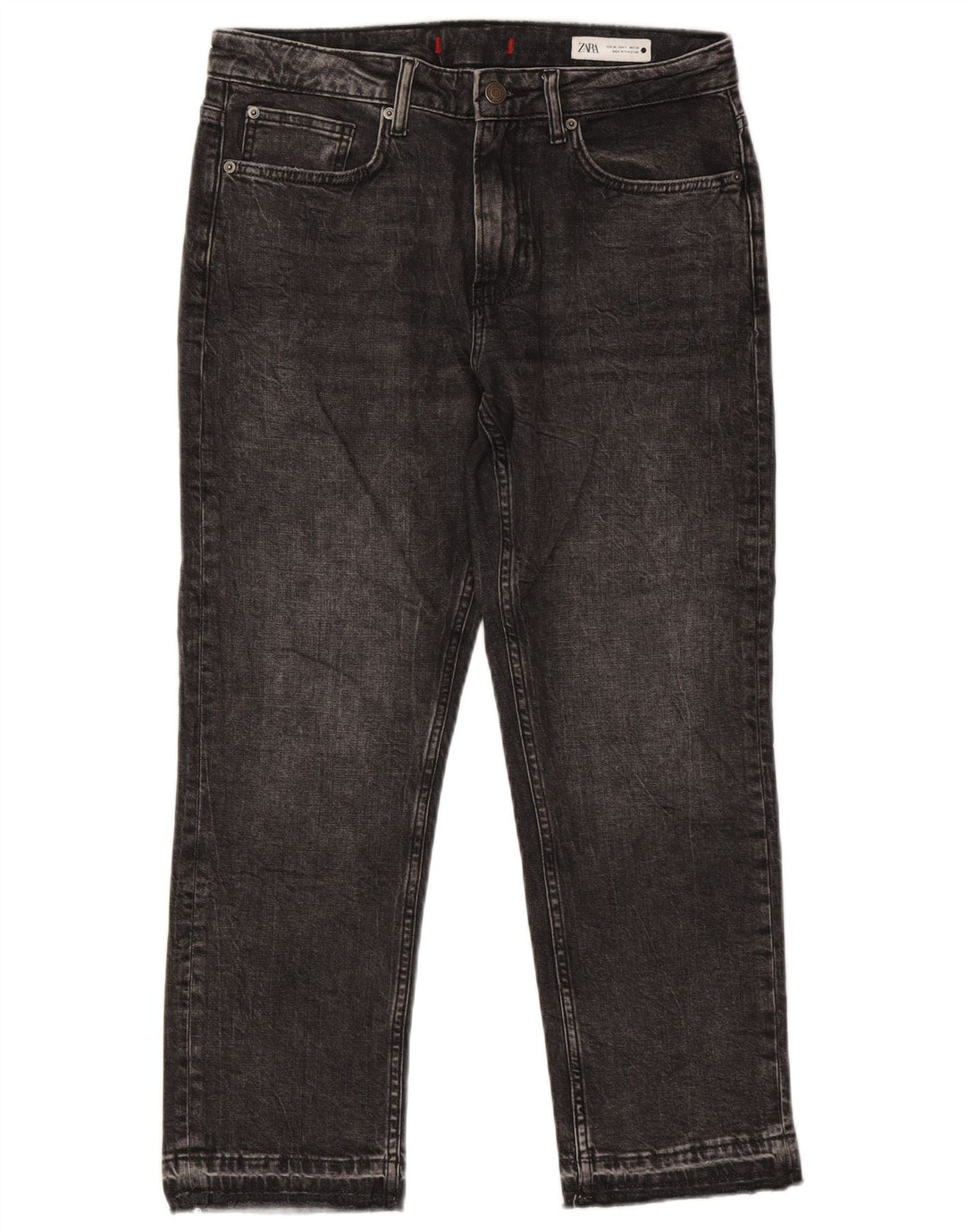 ZARA Γυναικείο ίσιο τζιν EU 38 Small W28 L26 Μαύρο