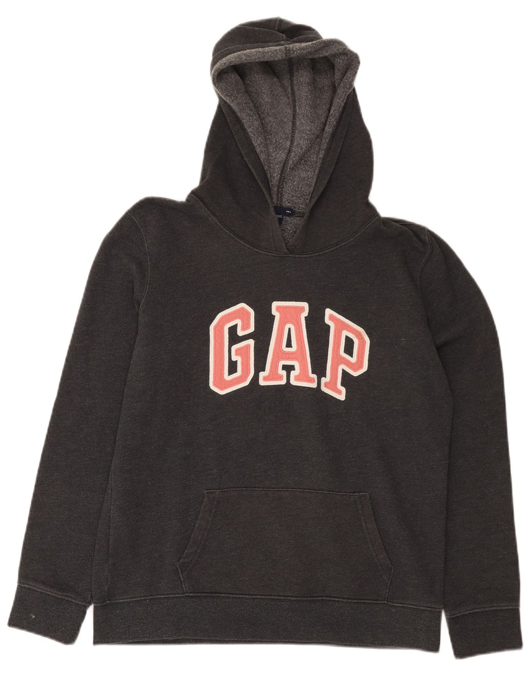 Γυναικείο Gap Graphic Hoodie Jumper UK 14 Medium Grey Cotton