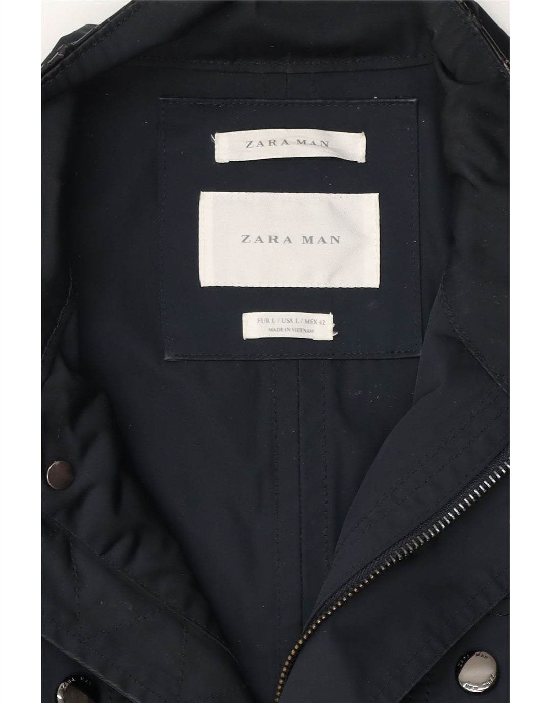 ZARA Ανδρικό Utility Jacket UK 40 Large Navy Blue