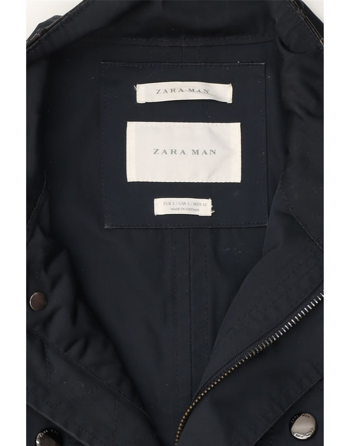 ZARA Ανδρικό Utility Jacket UK 40 Large Navy Blue