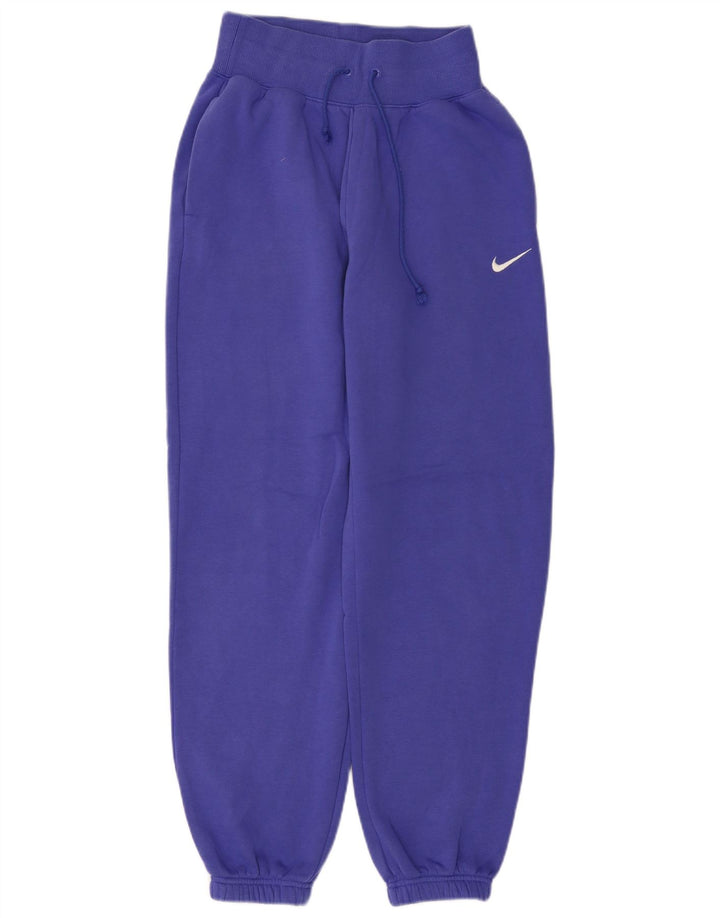 Γυναικεία αθλητική φόρμα NIKE Παντελόνι Joggers UK 4 XS Μπλε βαμβακερό