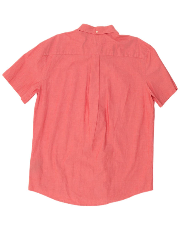 Tommy Hilfiger Ανδρικό κοντομάνικο πουκάμισο Classic Fit XL κόκκινο βαμβακερό