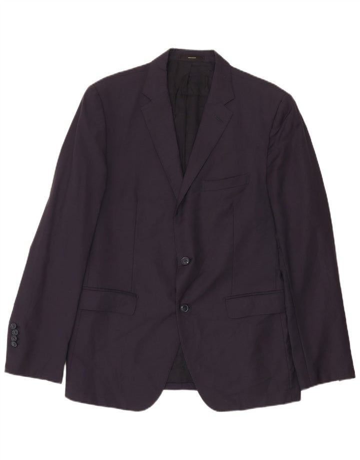 Massimo Dutti Ανδρικό σακάκι μπλέιζερ EU 52 Μεγάλο Μαλλί Navy Blue