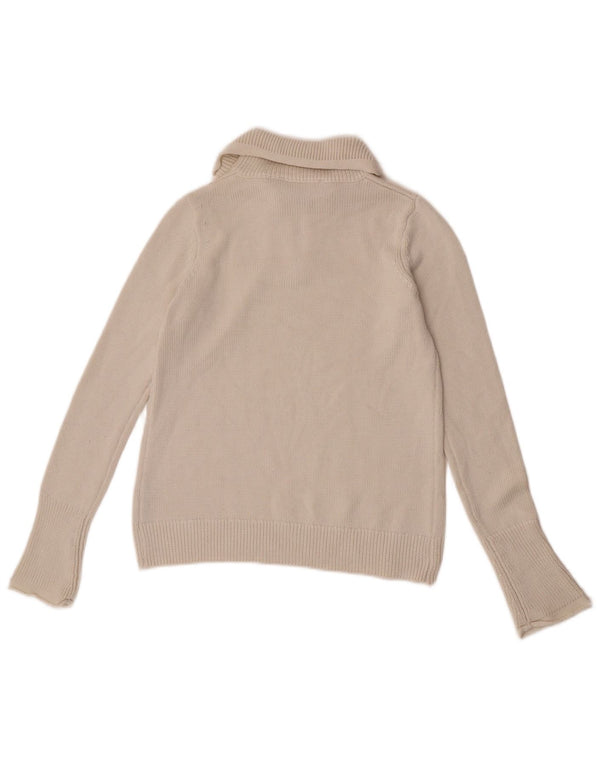 Zara Γυναικείο πουλόβερ με φερμουάρ UK 12 Medium White