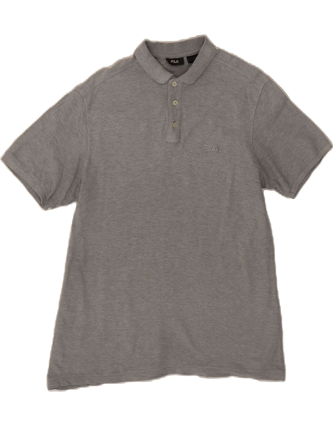 FILA Mens Polo Shirt Large Grey Cotton Vintage Fila and Second-Hand Fila from Messina Hembry 