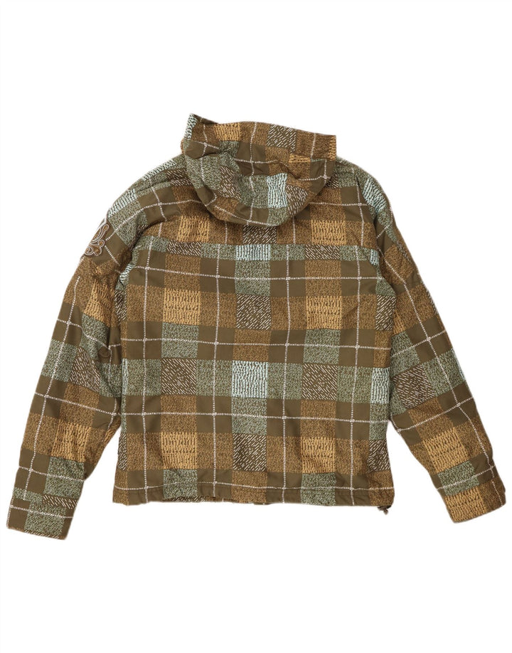 BILLABONG Γυναικείο μπουφάν με κουκούλα αντιανεμικό EU 36 Small Khaki Check