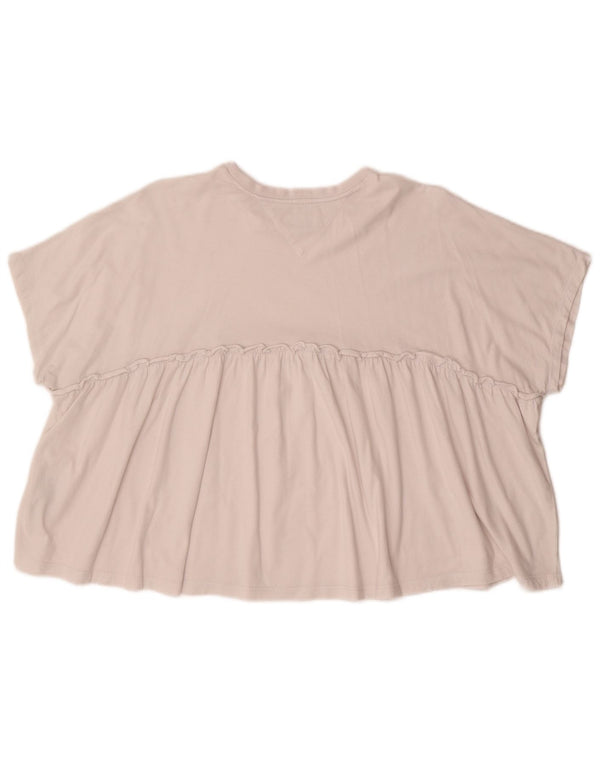 Tommy Hilfiger γυναικείο μπλουζάκι υπερμεγέθη τοπ UK 10 Small Off White