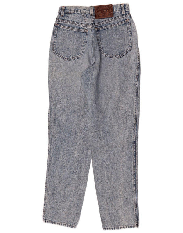Wild Jeans Womens High Waist Tapered Jeans IT 50 XL W36 L32 Blue Cotton