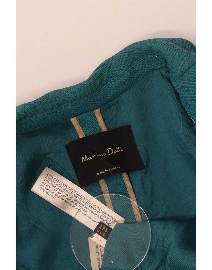 Massimo Dutti Γυναικείο σακάκι 1 κουμπιού EU 40 Medium Blue Cotton