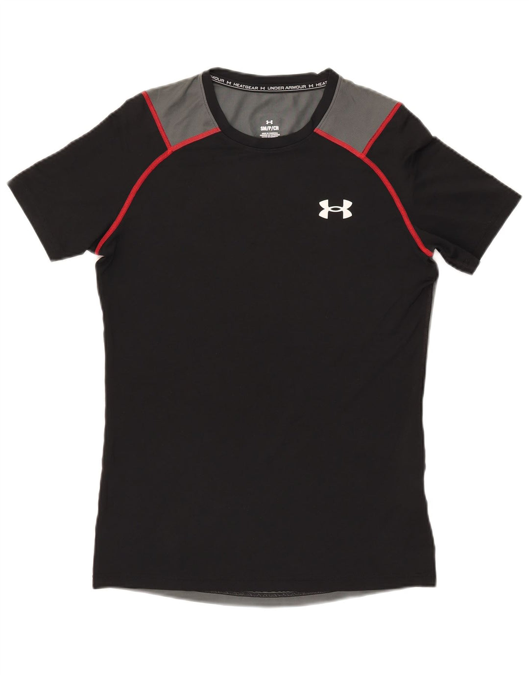 Under Armour Ανδρικό T-Shirt Top Small Black Colourblock Πολυεστέρας