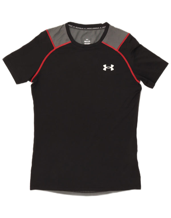 Under Armour Ανδρικό T-Shirt Top Small Black Colourblock Πολυεστέρας