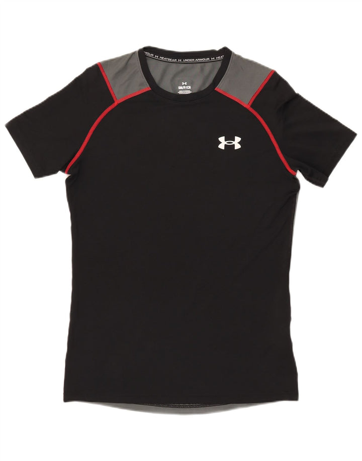 Under Armour Ανδρικό T-Shirt Top Small Black Colourblock Πολυεστέρας