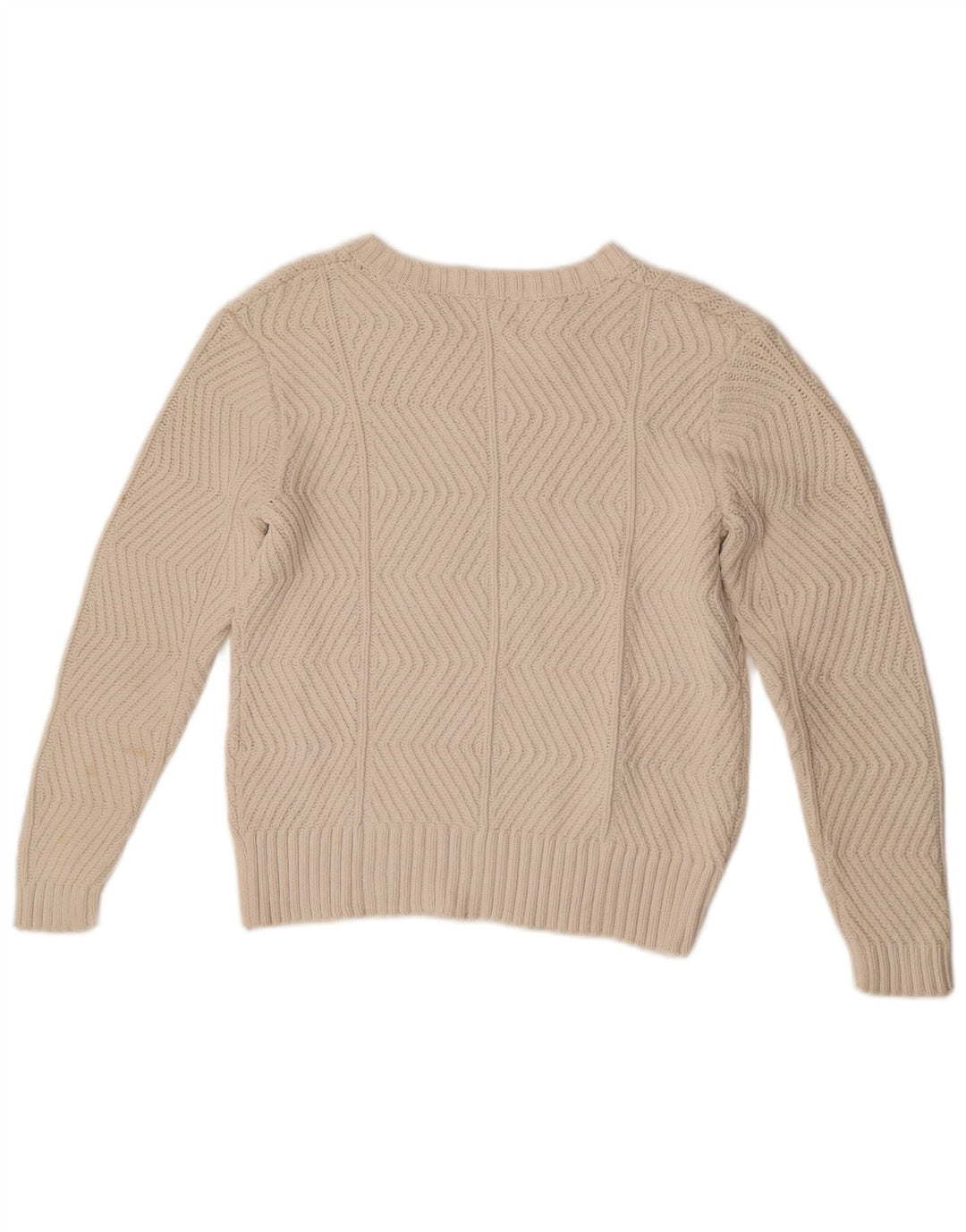 Marks & Spencer Γυναικείο πουλόβερ με λαιμόκοψη σε V UK 10 Small Off White