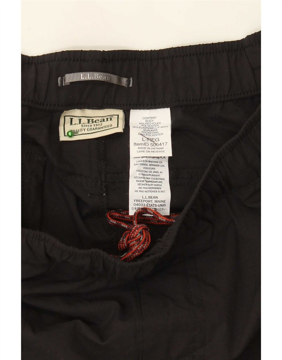 Ανδρική αθλητική φόρμα L.L.Bean Παντελόνι μεγάλο μαύρο πολυεστέρα