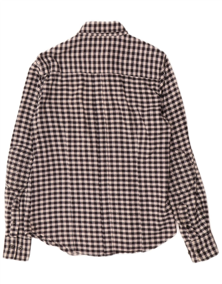 Ανδρικό πουκάμισο Zara Flannel Μεσαίο μαύρο Gingham