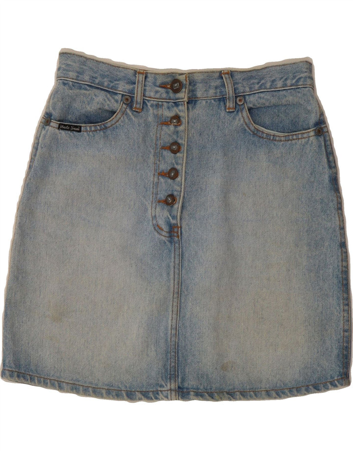 UNCLE SAM Womens Denim Skirt UK 10 Small W27 Blue Vintage Uncle Sam and Second-Hand Uncle Sam from Messina Hembry 
