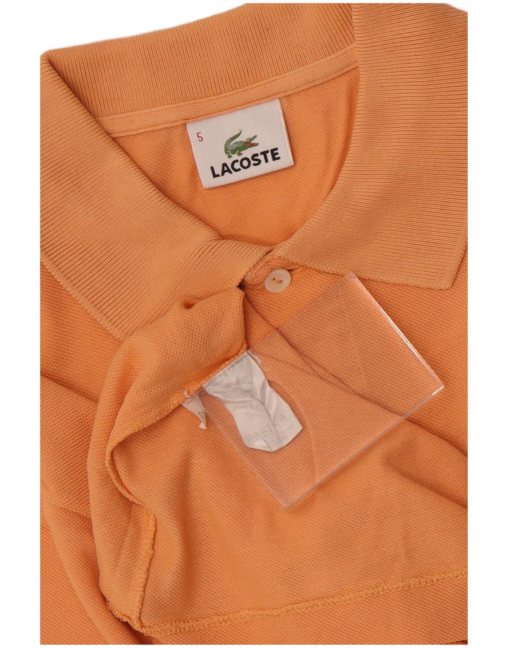 Ανδρικό πουκάμισο πόλο Lacoste, μέγεθος 5, μεγάλο πορτοκαλί βαμβακερό
