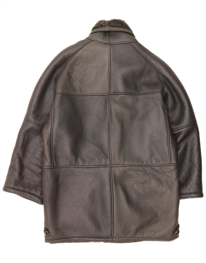 Vintage Ανδρικό Πανωφόρι Shearling UK 42 XL Μαύρο