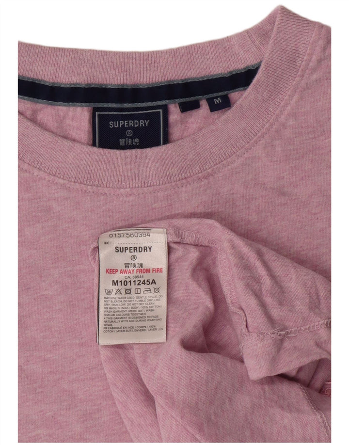 Ανδρικό T-Shirt SUPERDRY Top Μεσαίο Ροζ Βαμβακερό