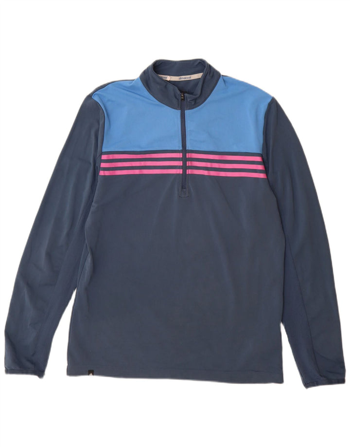 Adidas Ανδρική φόρμα πουλόβερ Climacool Top Small Navy Blue Colourblock