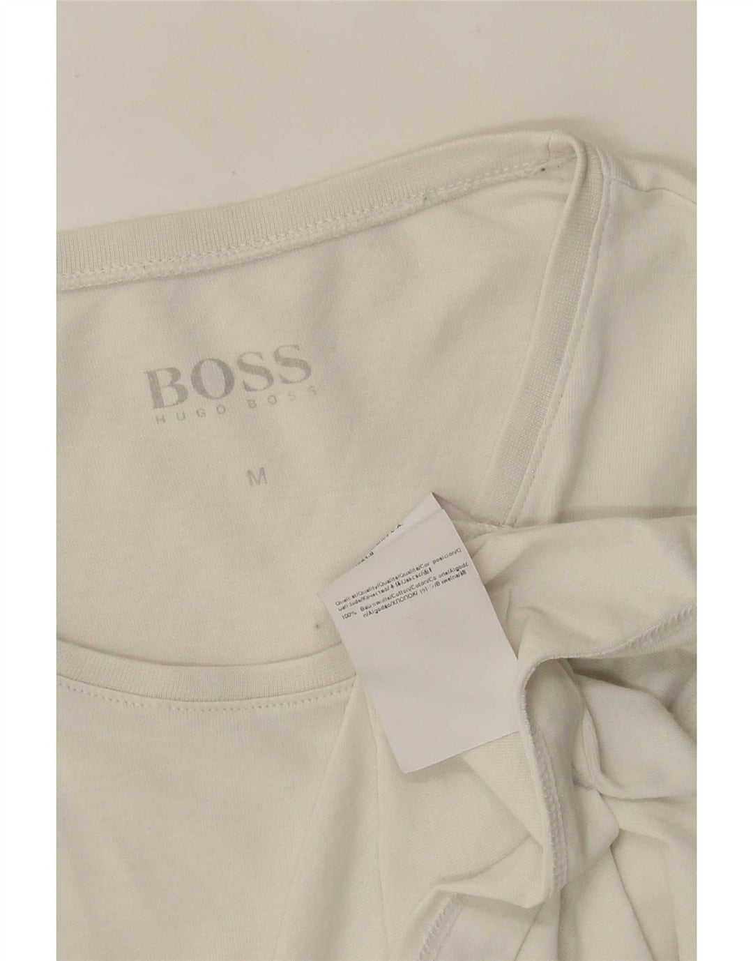 Ανδρικό T-Shirt Hugo Boss Τοπ μεσαίο λευκό βαμβακερό