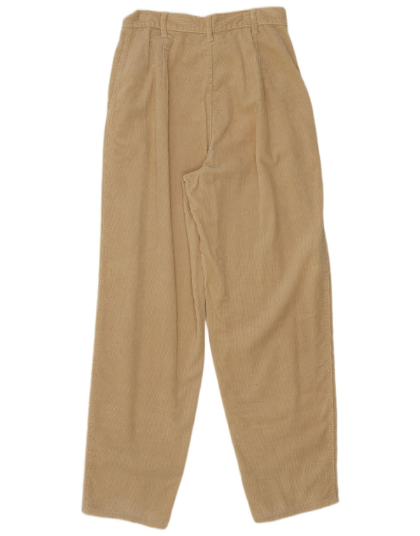Γυναικείο ψηλόμεσο κοτλέ παντελόνι Benetton IT 44 Medium W28 L30 Beige