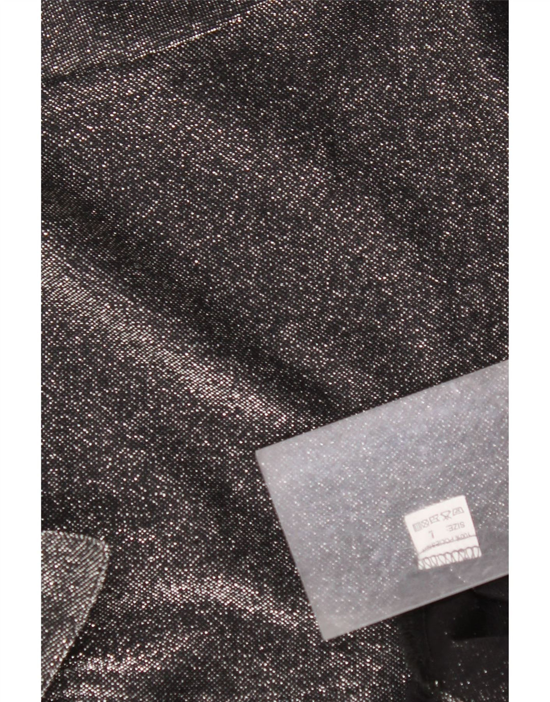 VINTAGE γυναικείο πουκάμισο υπερμεγέθη μπλούζα UK 16 Large Black flecked Polyester