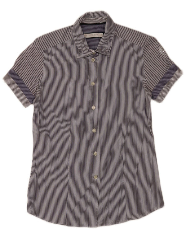 North Sails Γυναικείο κοντομάνικο πουκάμισο UK 10 Small Blue Pinstripe βαμβακερό