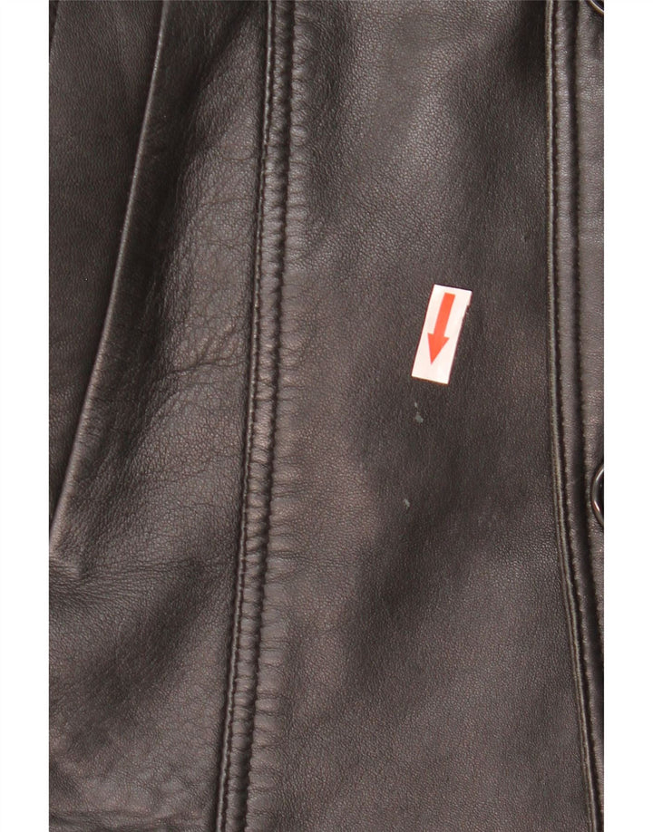 MDM Ανδρικό Δερμάτινο Μπουφάν UK 38 Medium Black Leather