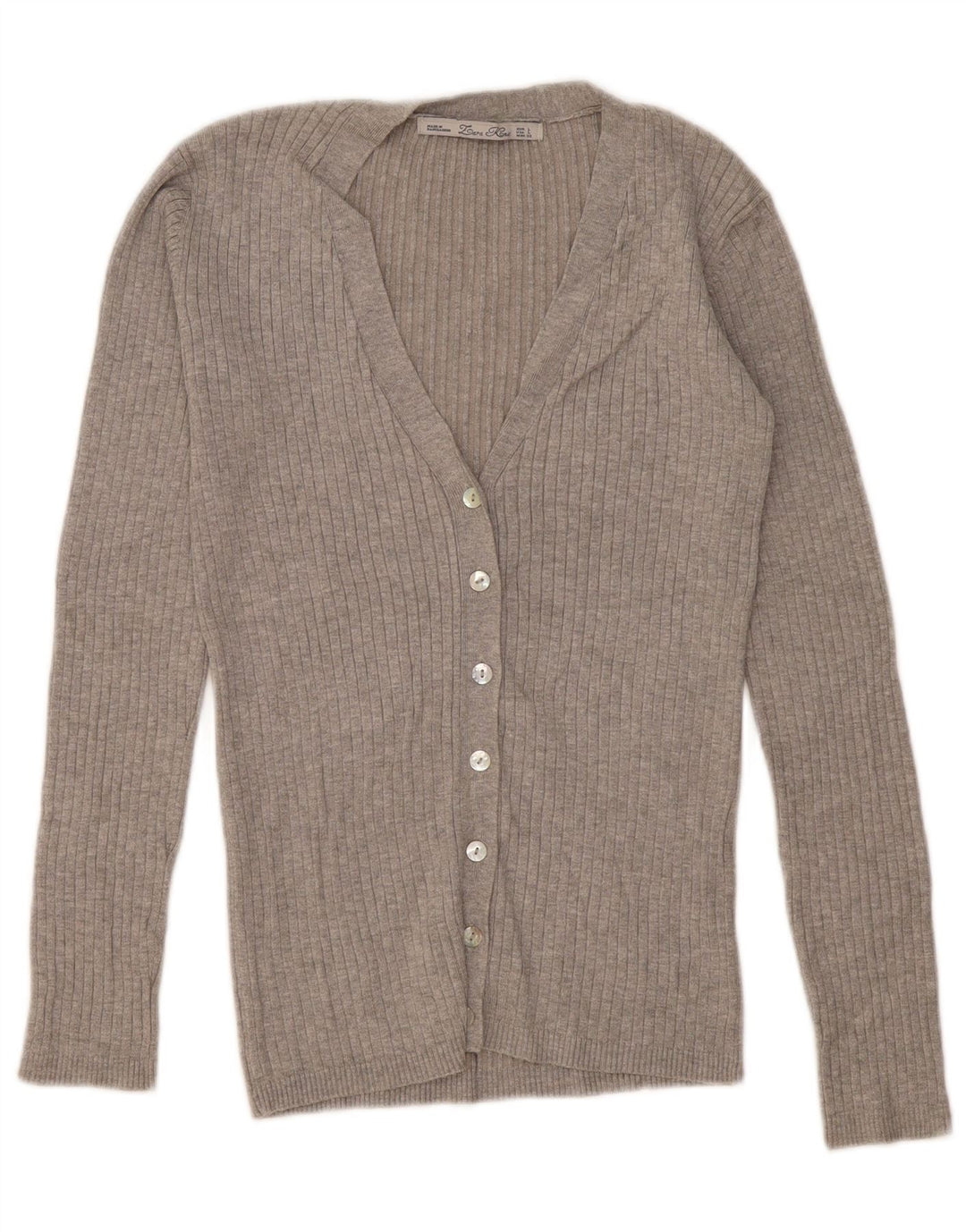 Zara Γυναικεία Ζακέτα UK 14 Large Grey