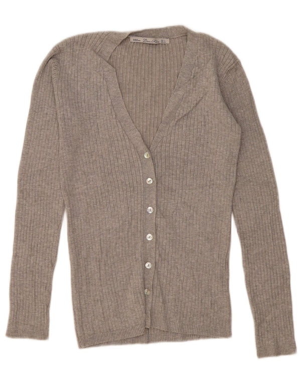 Zara Γυναικεία Ζακέτα UK 14 Large Grey
