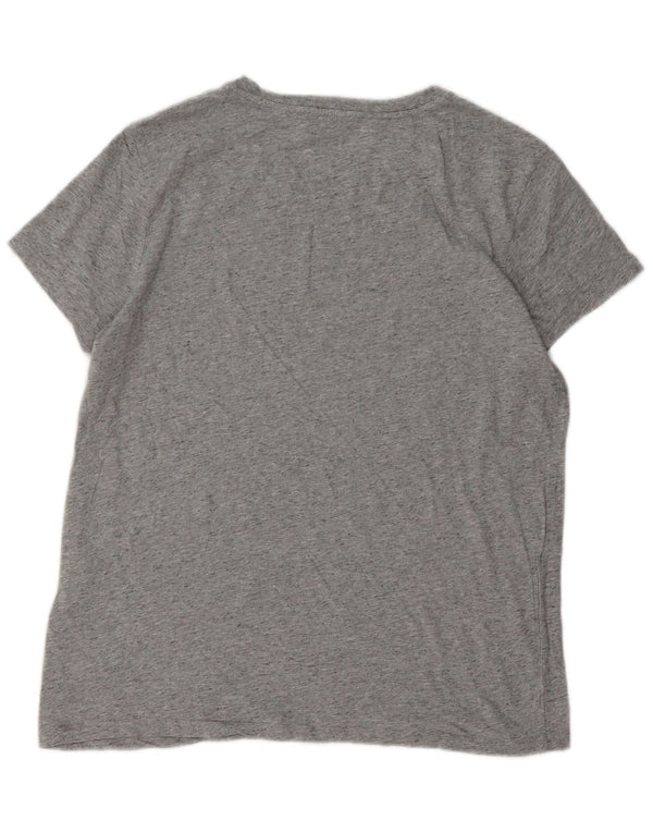 Γυναικείο γραφικό μπλουζάκι Levi's Top UK 14 Large Grey Flecked Cotton