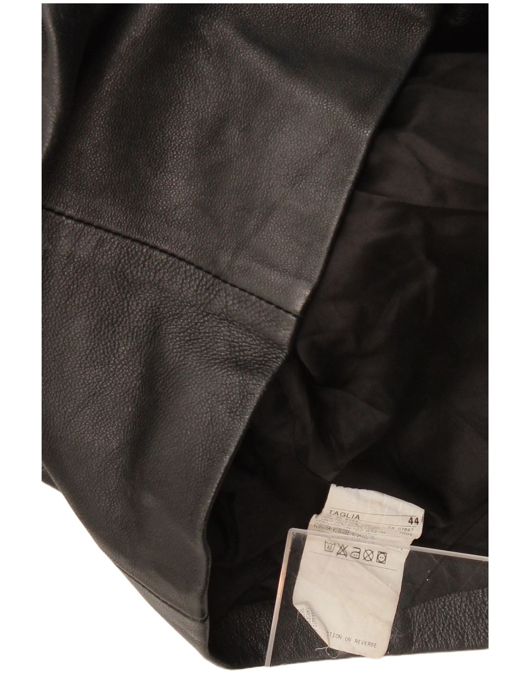 SISLEY Γυναικείο Δερμάτινο Σακάκι Μπλέιζερ με 2 Κουμπιά IT 44 Μεσαίο Μαύρο Δερμάτινο