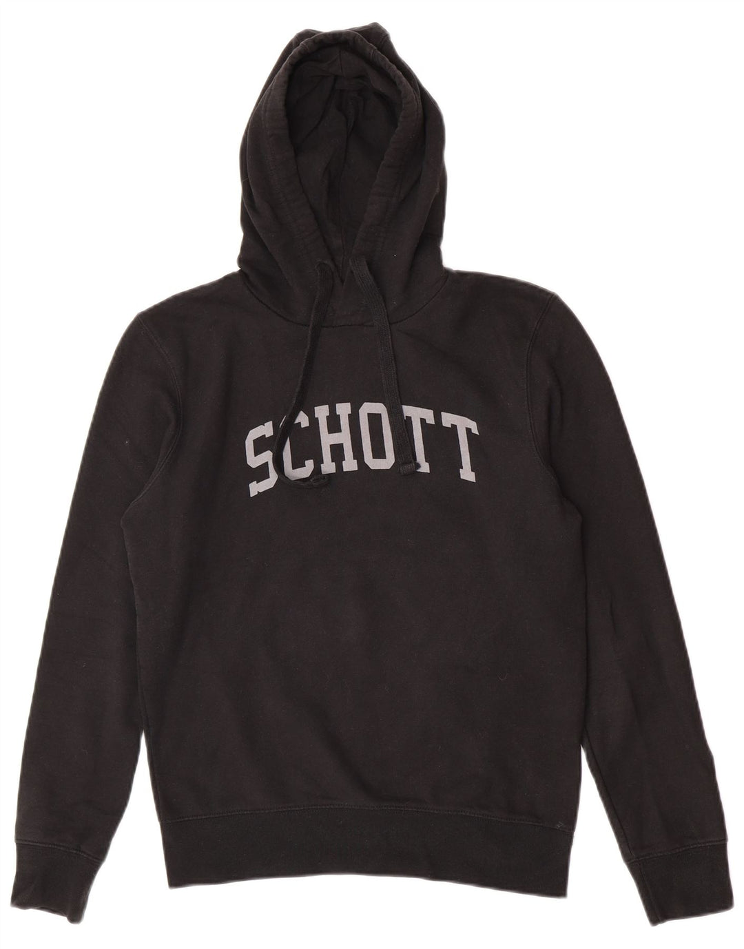 Ανδρικό Schott Graphic Hoodie Jumper Μικρό μαύρο βαμβακερό