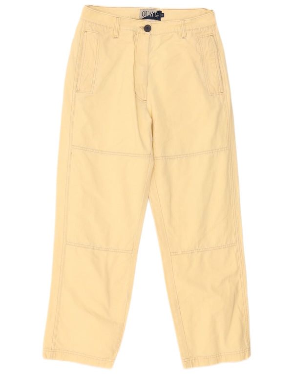 Vintage γυναικείο ψηλόμεσο παντελόνι Chino IT 44 Medium W30 L28 κίτρινο