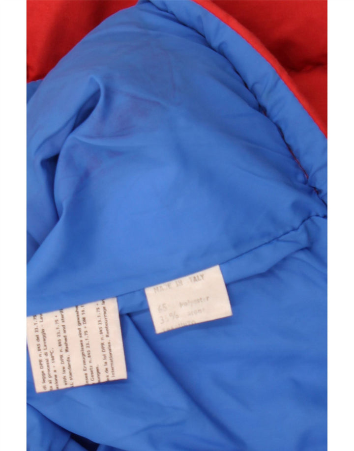 Vintage Ανδρικό μπουφάν με κουκούλα IT 46 Small Red Colourblock Πολυεστέρας