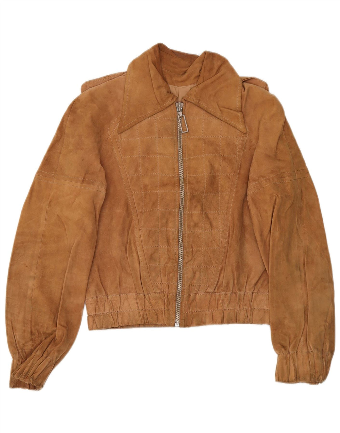 Vintage Γυναικείο Στρατιωτικό Σουέντ Μπουφάν IT 48 XL Καφέ