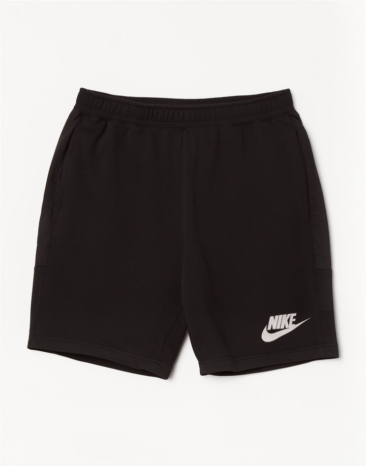 Ανδρικό γραφικό αθλητικό σορτς Nike μεγάλο μαύρο βαμβακερό