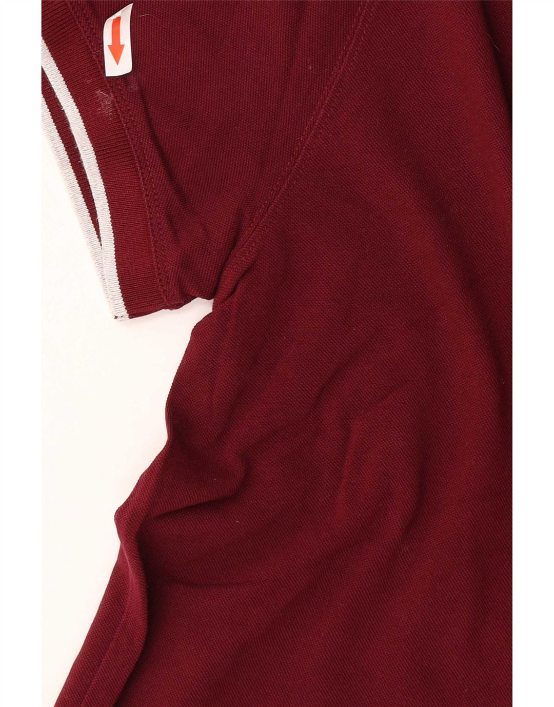 Ανδρικό πουκάμισο πόλο Massimo Dutti, Βαμβακερό μεσαίο μπορντό ριγέ