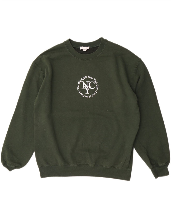Γυναικείο Φούτερ με γραφικά Topshop Jumper UK 14 Medium Green