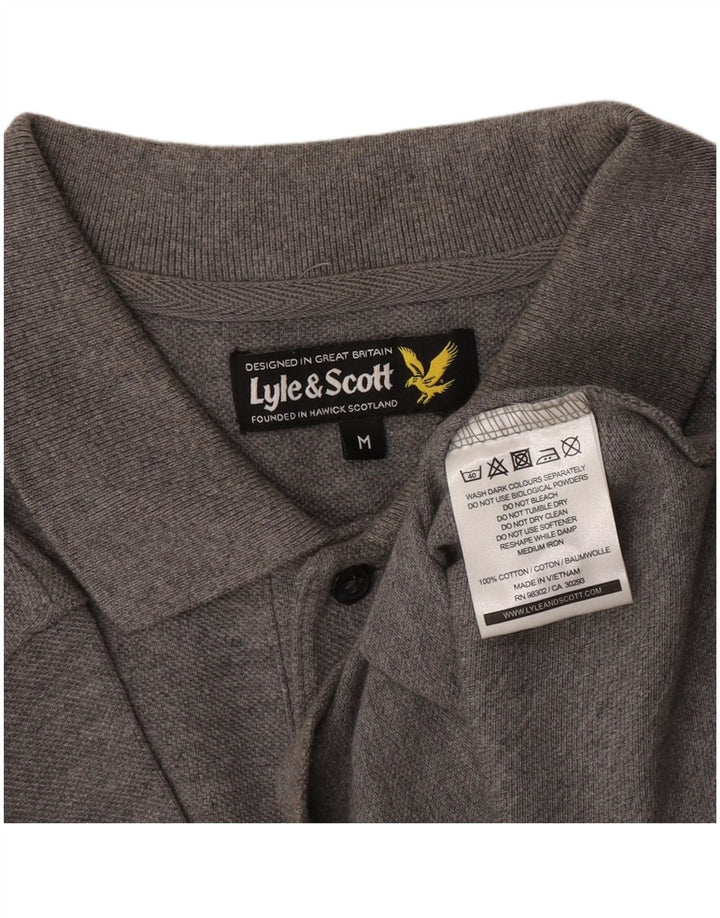 Ανδρικό πουκάμισο πόλο Lyle & Scott, μεσαίο γκρι βαμβακερό