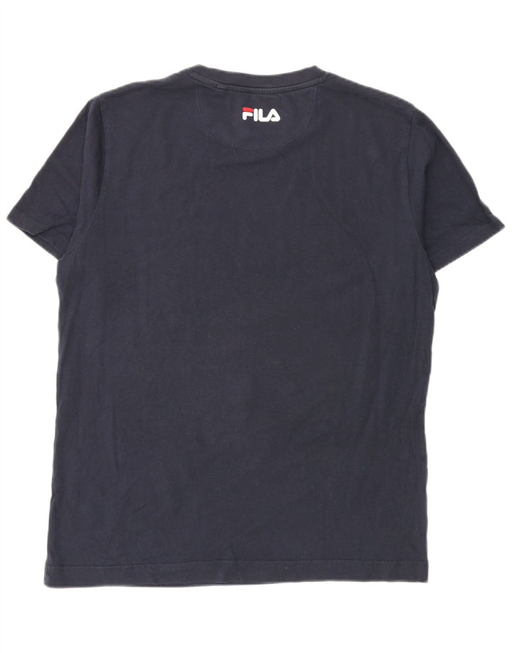 Ανδρικό γραφικό T-Shirt Fila Top Medium Navy Blue