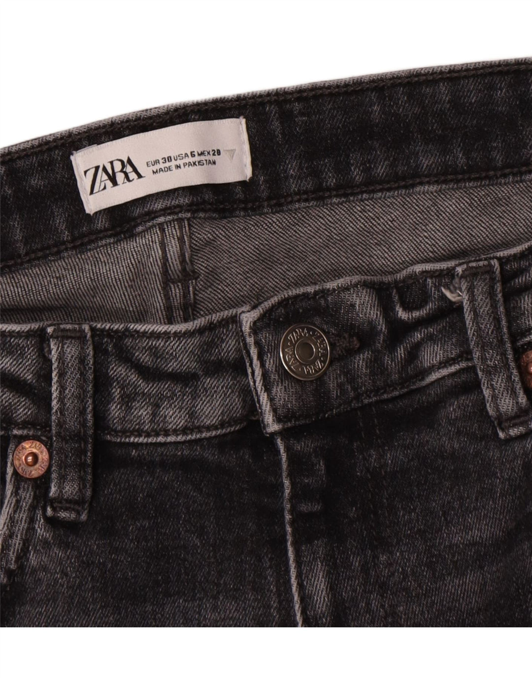 Zara Γυναικείο Τζιν μποτάκι EU 38 Small W28 L26 Γκρι