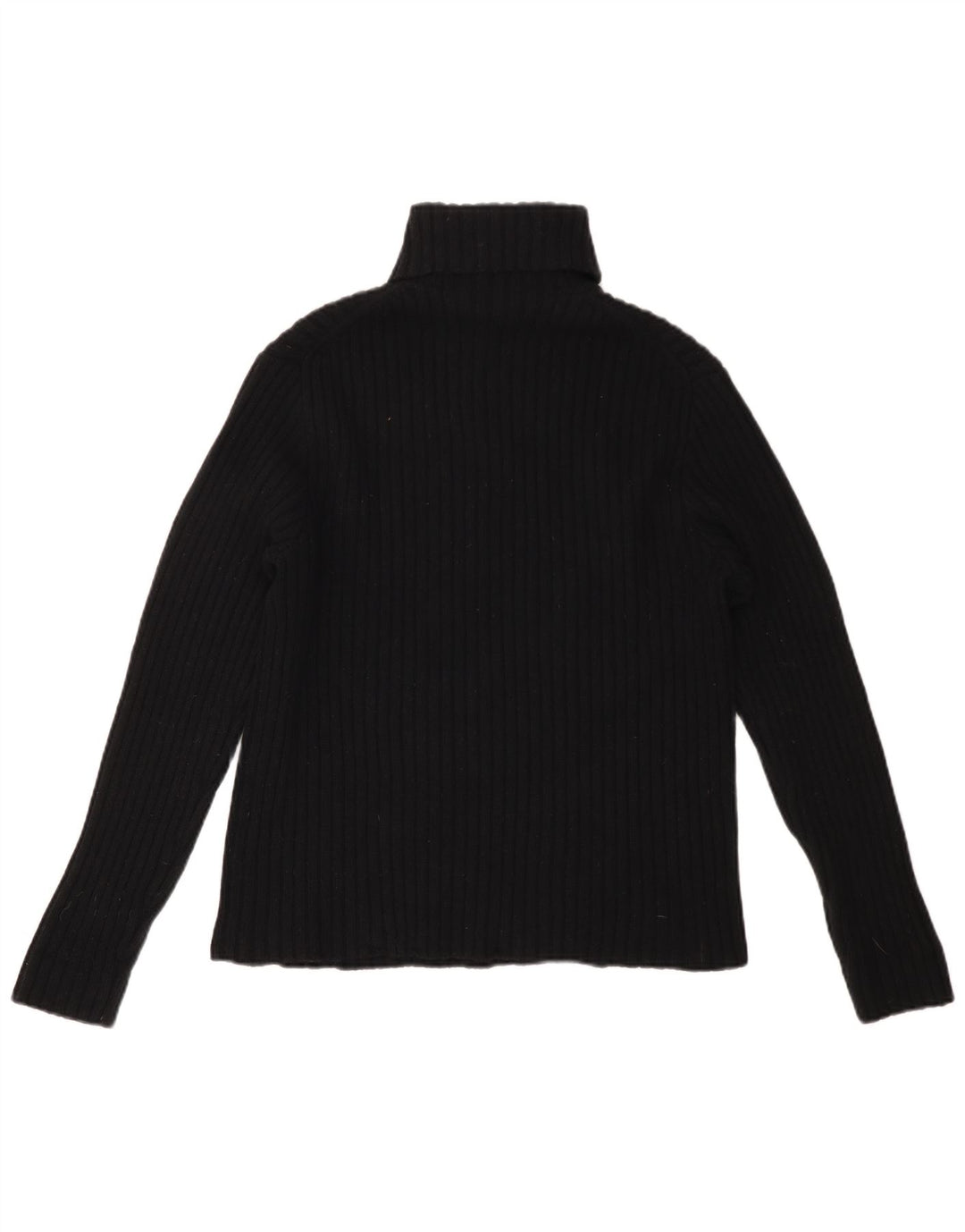 POLO RALPH LAUREN Γυναικείο πουλόβερ με ρολό λαιμόκοψη UK 16 μεγάλο μαύρο μαλλί