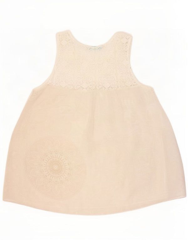 Γυναικείο γραφικό γιλέκο Desigual Top UK 12 Medium Beige
