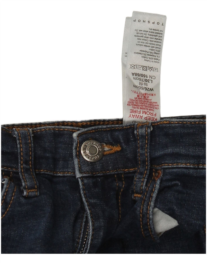 Topshop Γυναικείο τζιν με φλάντζα W26 L29 Μπλε βαμβακερό