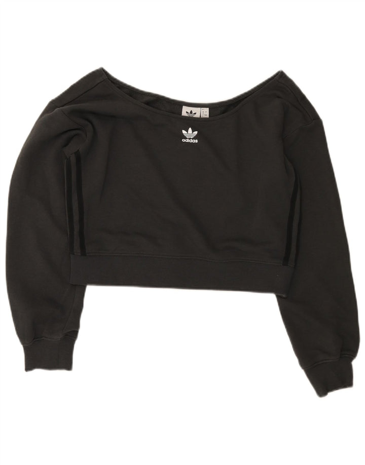 Γυναικεία φούτερ Adidas Oversized Crop Jumper UK 8 Small Black
