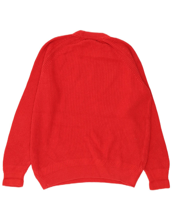 Fred Perry Ανδρικό πουλόβερ με λαιμόκοψη XL κόκκινο βαμβακερό
