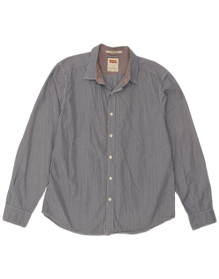 Ανδρικό πουκάμισο Levi's Standard Fit Large Blue ριγέ