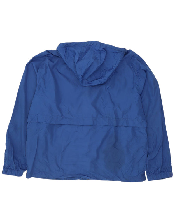 Eddie Bauer Ανδρικό μπουφάν βροχής με κουκούλα UK 38 Medium Blue Polyester